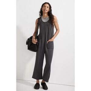 Madewell Superbrushed Pull On Jumpsuit Color Black Coal Size S